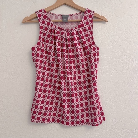 Ann Taylor Tops - Ann Taylor Red-White Patterned Tank Top Blouse, Size S